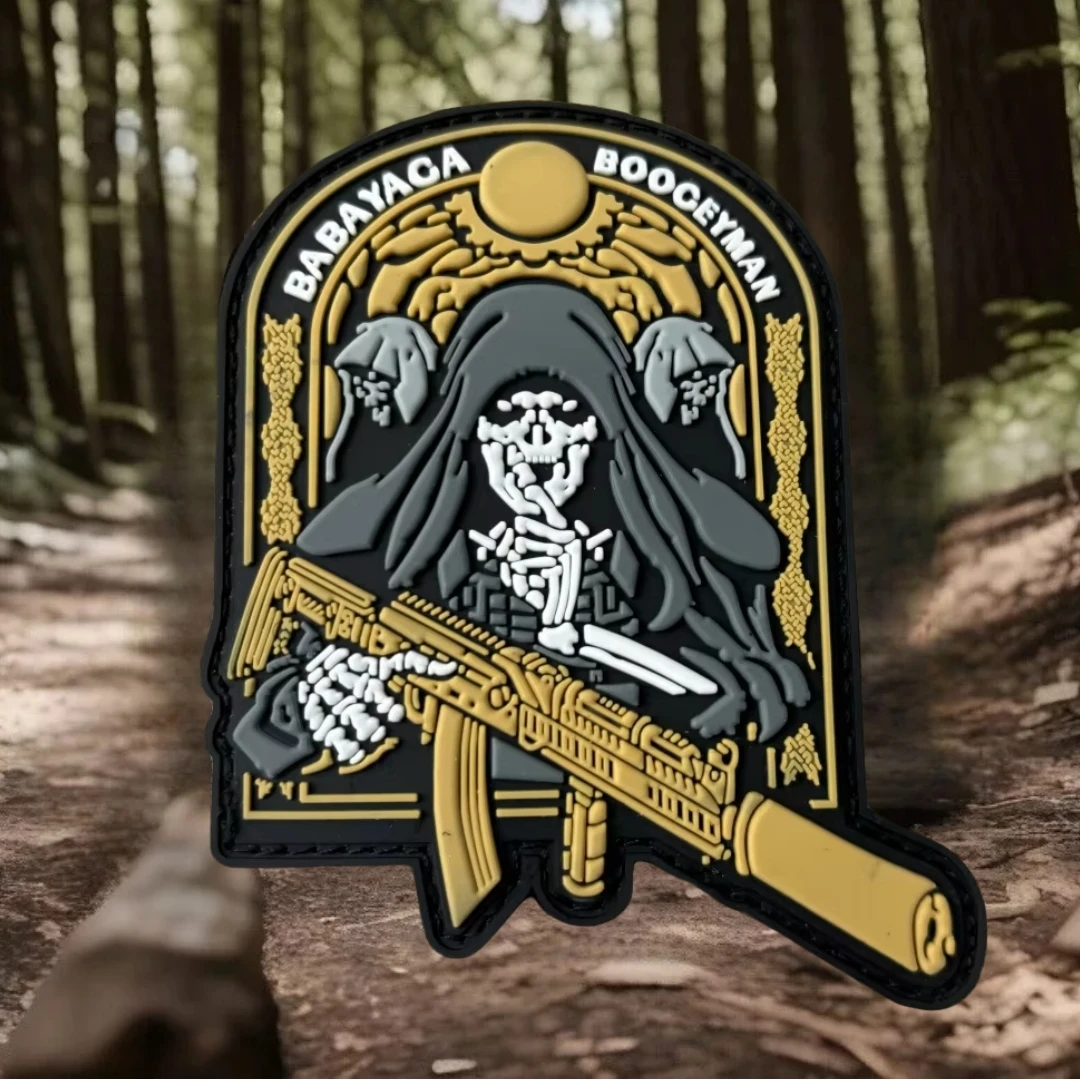 Parches de gancho y bucle de PVC 3D "BOOGEYMAN BABAYACA" para ropa, emblema de moral táctico, pegatina para mochila del ejército militar - imagen 3