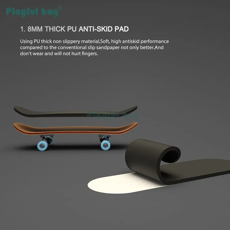 Monopatín de dedo de arce de cinco capas para niños y adultos, juguete de ocio, Mini monopatín, AMB243 - imagen 5