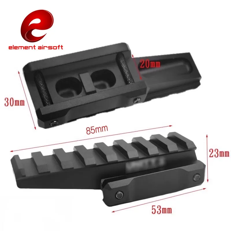 Elemento carril elevado UNITY base metal soporte elevado 556/558 carril elevador asiento elevado 20mm carril Picatinny - imagen 2