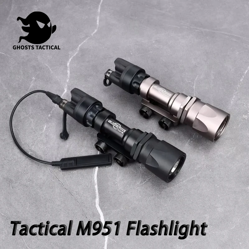 Surefir-linterna LED blanca M951, luz de explorador de Metal con doble cola, táctica, Airsoft, Rifle, caza, carril de 20mm