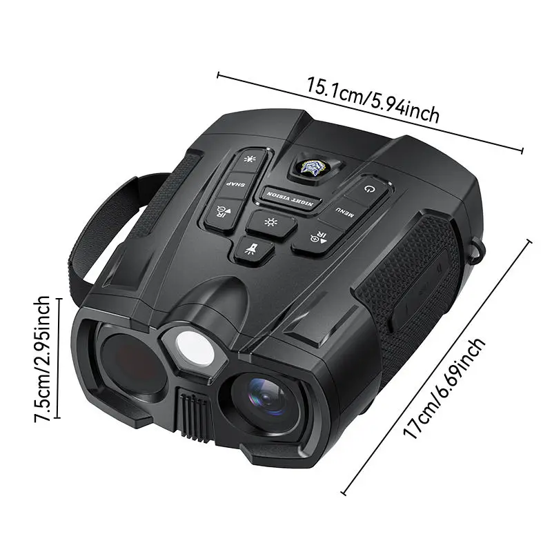 Binoculares de visión nocturna recargables, Zoom Digital 10X con luz táctica, visión nocturna infrarroja de 7 niveles, pantalla HD 4K para caza - imagen 3