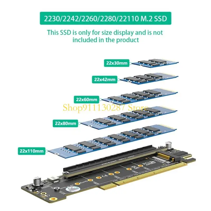 Tarjeta expansión J1HC PCIe X16 que admite múltiples discos sólidos M.2 PCIe4.0 para servidores