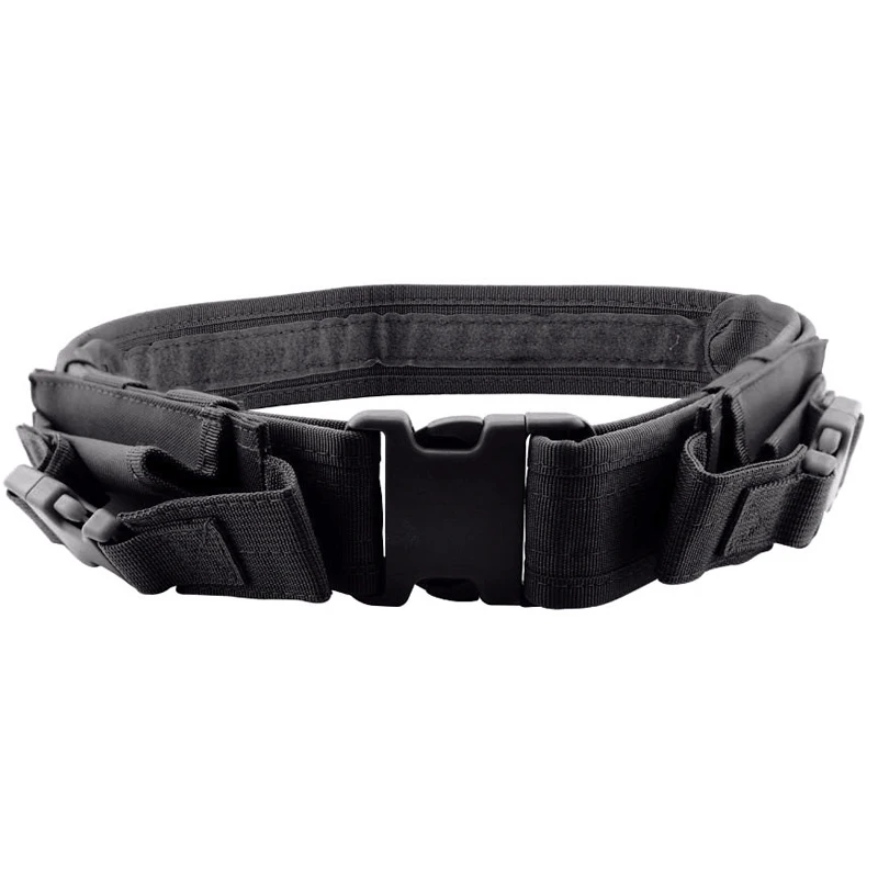 Cinturón táctico para adiestramiento al aire libre, cinturón Molle, cinturones ajustables Airsoft con bolsas para revistas, pretina con hebilla de liberación rápida - imagen 3