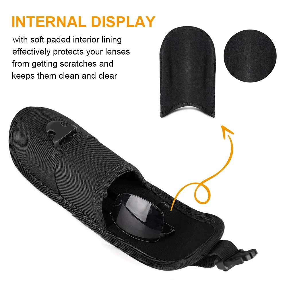 Bolsa táctica Molle para gafas de sol, riñonera EDC impermeable, bolsa protectora de almacenamiento de gafas EVA, bolsa para linterna al aire libre - imagen 5