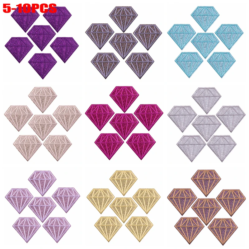 5-10 Uds nuevo Gritt parches bordados de lentejuelas de diamante parche de diamante de dibujos animados ropa sombreros bolsos accesorios parches para planchar DIY