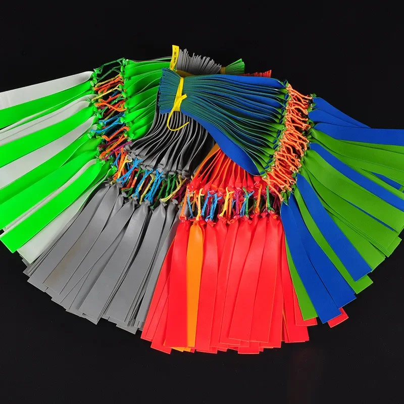 Banda de goma plana para disparar peces con tirachinas, dardos, caza al aire libre, elasticidad, varios colores - imagen 2