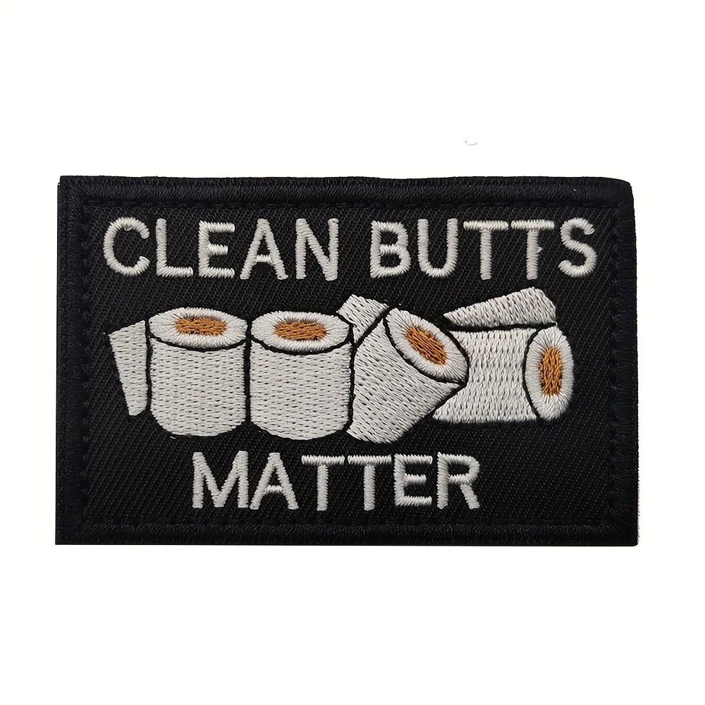 Parche de Velcros de bloques limpios, Meme divertido, cierre de gancho y bucle militar, insignia de moral bordada táctica para mochila Molle - imagen 2