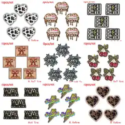 10 unids/lote parches bordados con estampado de leopardo parche con personalidad parches para planchar para ropa mochila sombreros pegatinas apliques Decoración