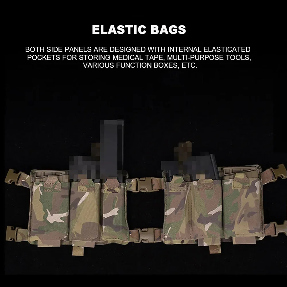 Plataforma de pecho táctica Alpha, sistema MOLLE, chaleco Modular de liberación rápida, bolsa para revistas Airsoft, riñonera para caza al aire libre - imagen 3