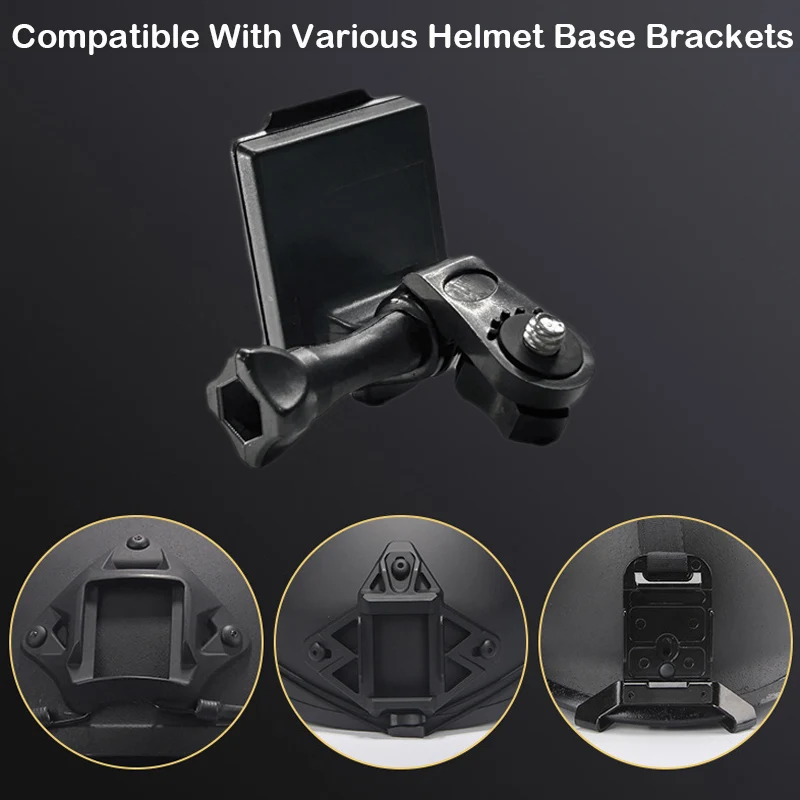 Adaptador de Base para casco táctico, soportes de montaje fijo Gopro, orificio de tornillo de 1/4 pulgadas para Sony AS50R AS300R X3000R AS200V, accesorios para casco - imagen 2