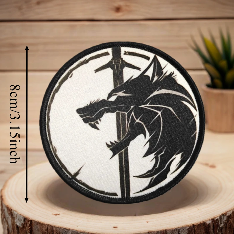 Parche con estampado de lobo militar, chaleco táctico, sombreros con gancho y bucle, insignia de moral, mochila, pegatinas decorativas, parches para brazalete para ropa - imagen 4