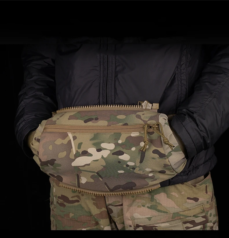 Bolsa calentadora de manos multifuncional de lana gruesa, bolsa calentadora de manos de almacenamiento con cremallera para accesorios de caza - imagen 2