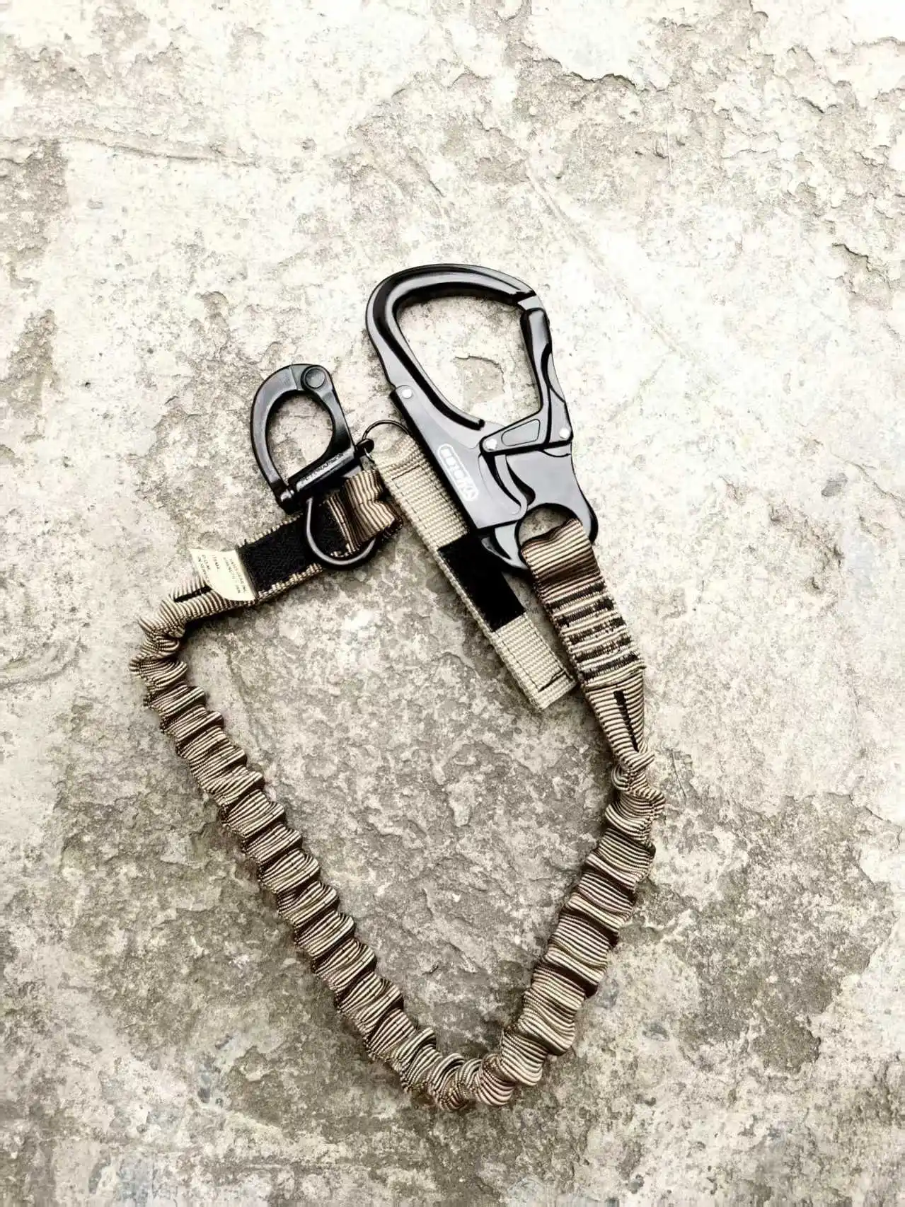 YATES Style 565T Cinturón táctico para exteriores Cuerda de seguridad con doble hebilla Marrón - imagen 4