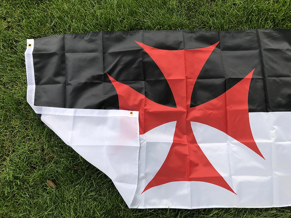 BANDERA DE SKY 90x150cm Bandera de la Iglesia Católica Romana 3x5 pies Caballeros Templarios Cruz Roja Banner de Guerra - imagen 4