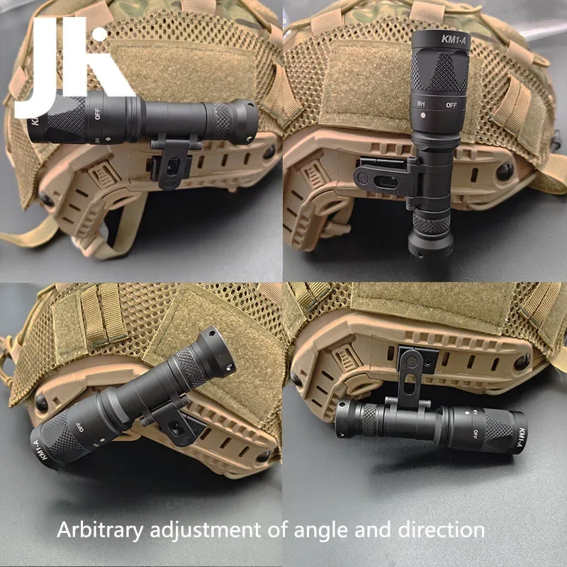 Soporte para casco táctico SS MAX, accesorios de caza para linterna LED M300 M600 y luz de relleno IR KIJI K1, compatible con montaje de OPS-CORE - imagen 4