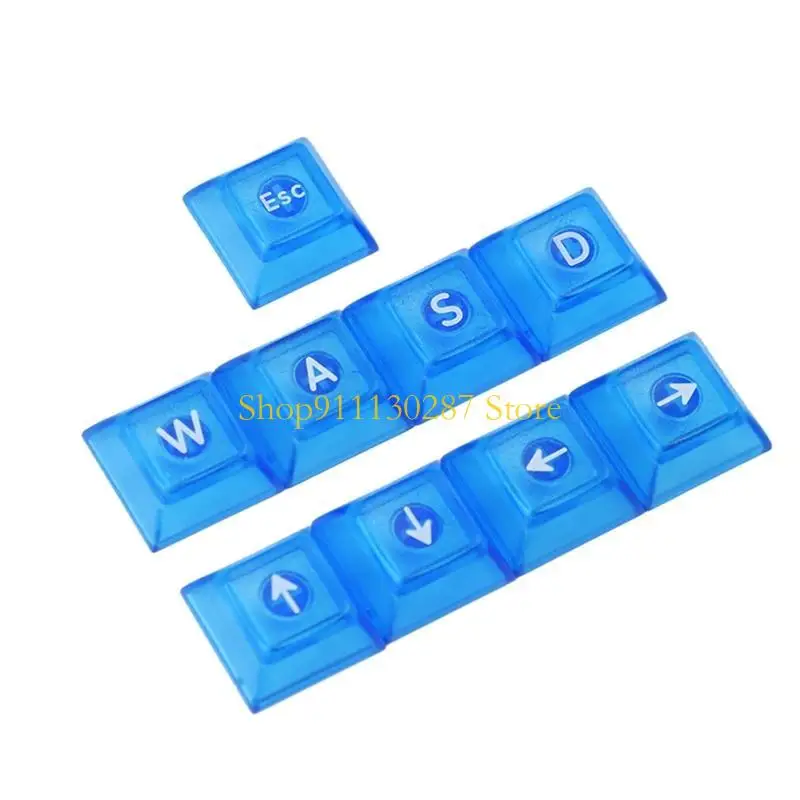 J1HC 9 teclas DSA WASD/ ESC/direcciones Teclas retroiluminadas para interruptores Cherry MX - imagen 5