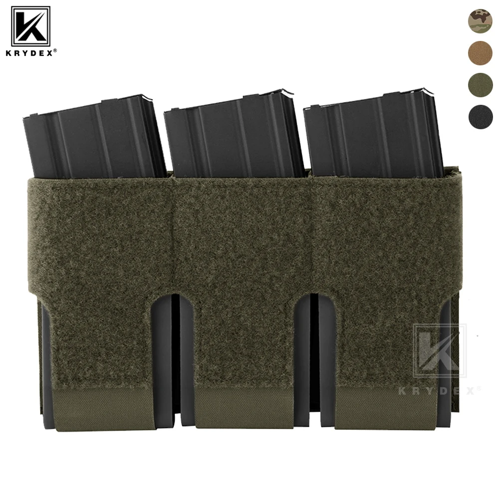 KRYDEX Triple funda portacargadores elástica MOLLE para M4 5.56mm