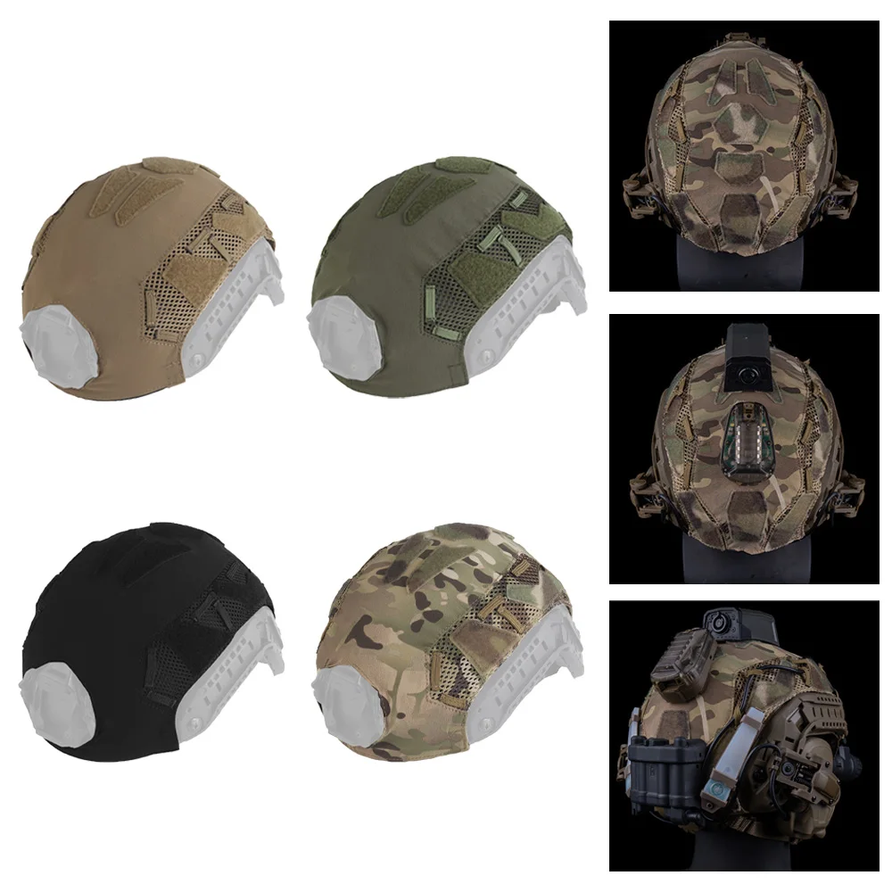 FAST Funda para casco de caza de corte súper alto Tamaño M/L Funda universal para casco Malla transpirable