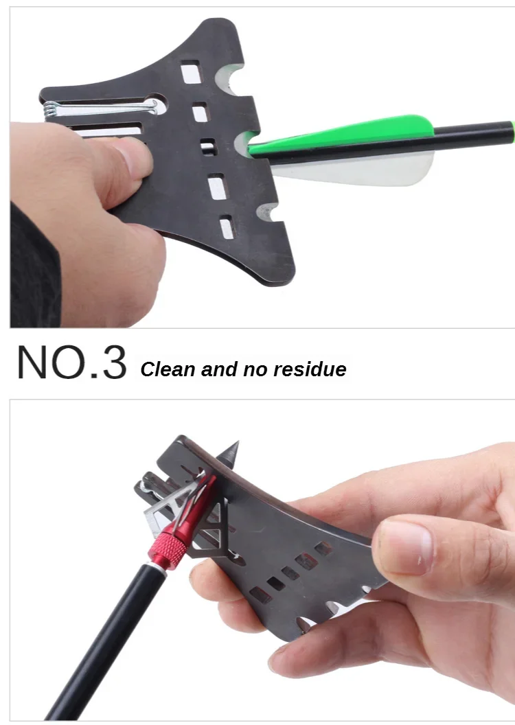 Reparador de flechas multifunción, herramienta de reparación de flechas, limpiador de engranajes para quitar flechas, dispositivo de ajuste de arco Nock para caza y tiro con arco - imagen 4