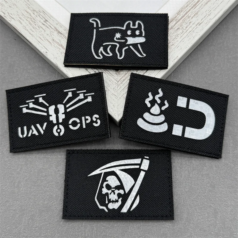 1pc UAV-patches IR-reflecterende tactische patches op rugzakvest Kledingbadges Klittenband Outdooruitrusting