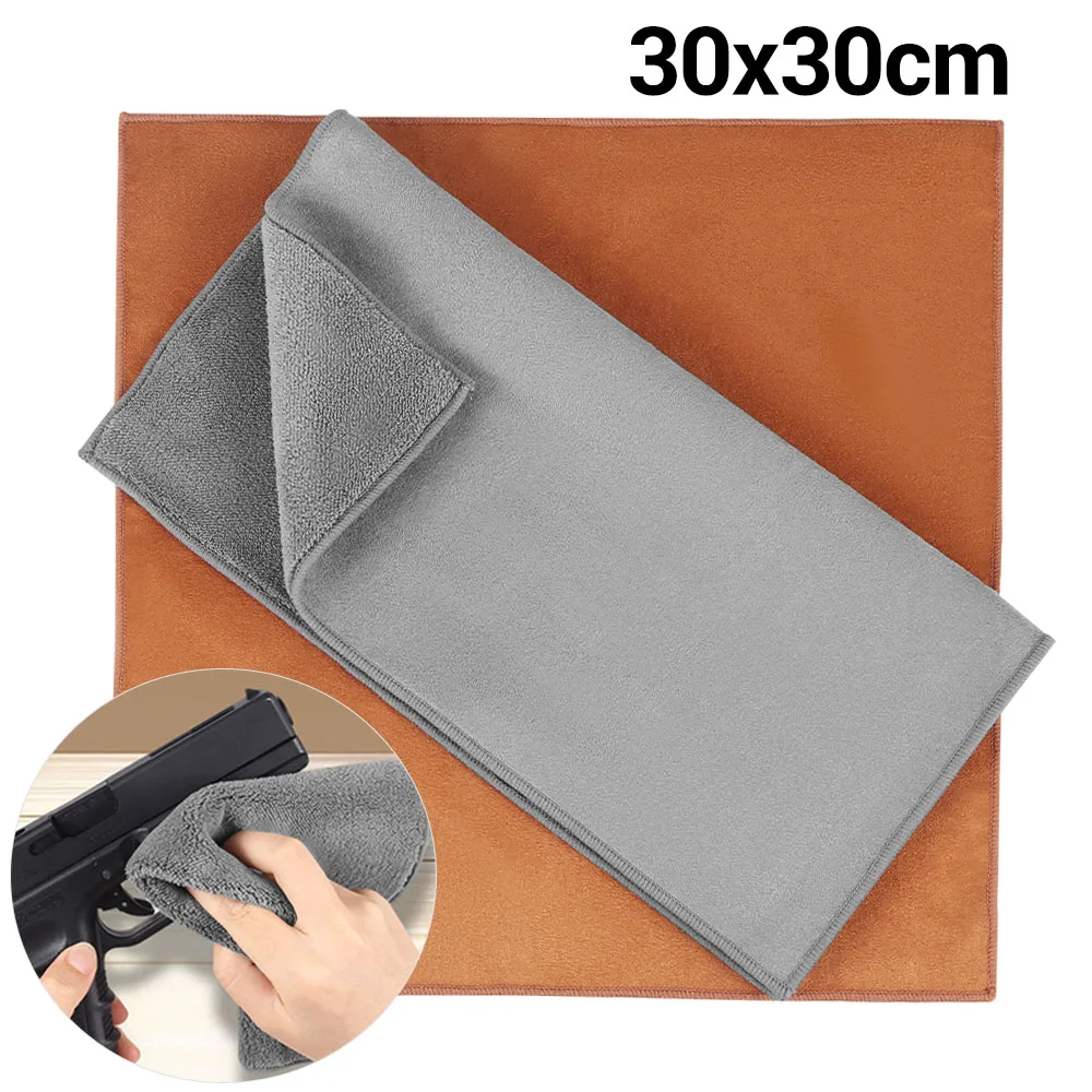 Paño de limpieza para pistola, sin pelusa, para Rifle, pistola, paño de pulido para el cuidado de las armas, Rifles, cuchillos de pesca, motocicletas, limpieza de doble cara