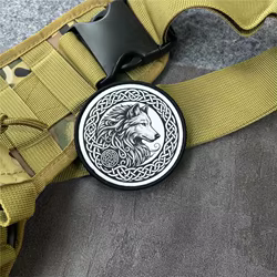Parche militar lobo con velcro para mochila y ropa