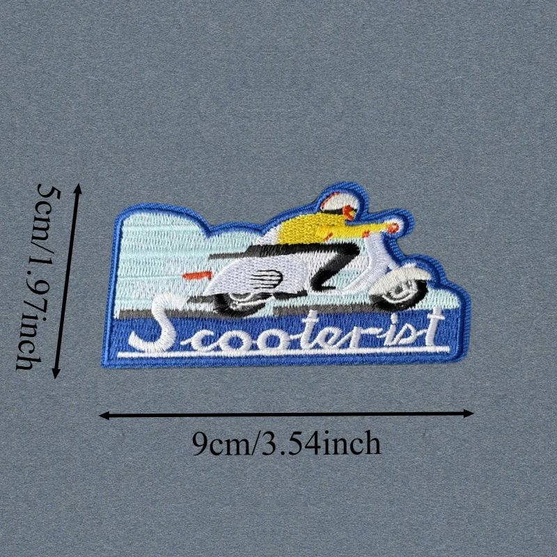 Parche Bordado con Diseño de Chevron para Motociclistas, Insignia Táctica con Velcro, Adhesivos Decorativos para Mochilas, Parches para Ropa - imagen 3