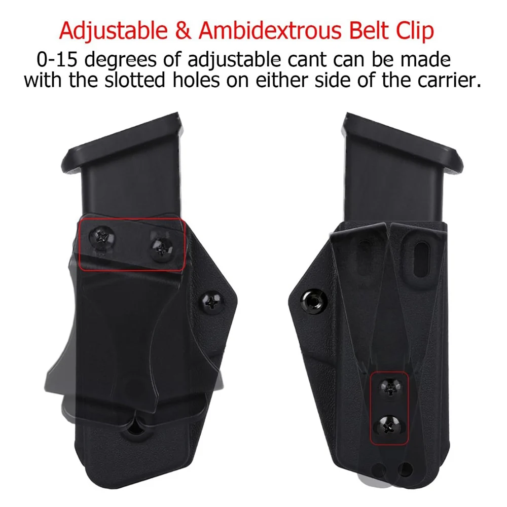 Paquete de 2 fundas para revistas Mag Carrier IWB/OWB para Glock 17,19,19X,22to27,31to39,45, transporte oculto ambidiestro para mano derecha e izquierda - imagen 2