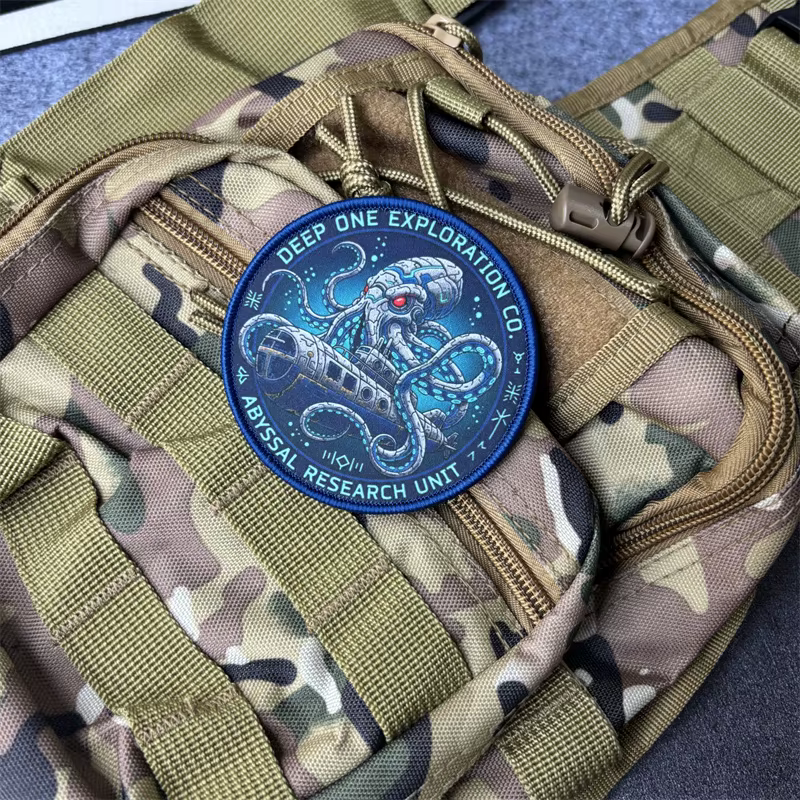 Parche táctico pulpo velcro para insignia moral y mochila