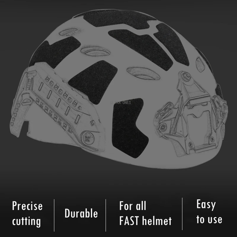 11 Uds casco rápido pegatina mágica casco Airsoft parches DIY gancho y bucle adhesivo para accesorios de cascos tácticos rápidos