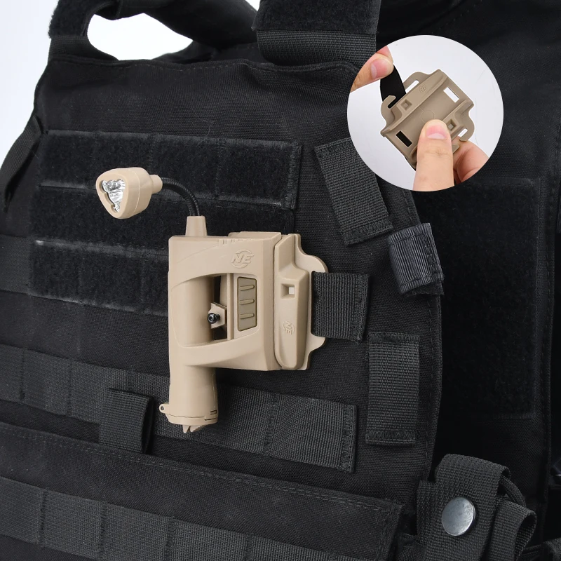 Lámpara táctica de carga MPLS para cascos rápidos, LED rojo, verde y blanco, IR, 4 modos de luz de señal, linterna de explorador militar para caza al aire libre - imagen 4