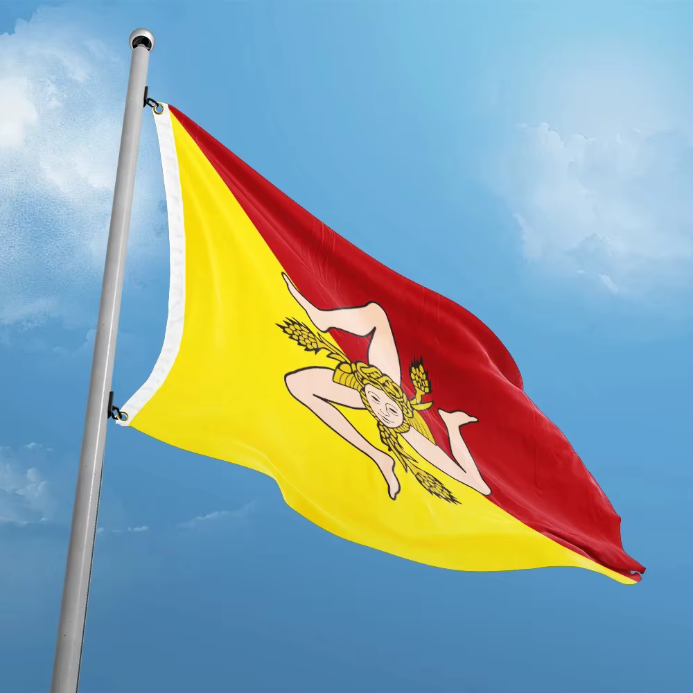 FLAGLINK Bandera de Sicilia para decoración