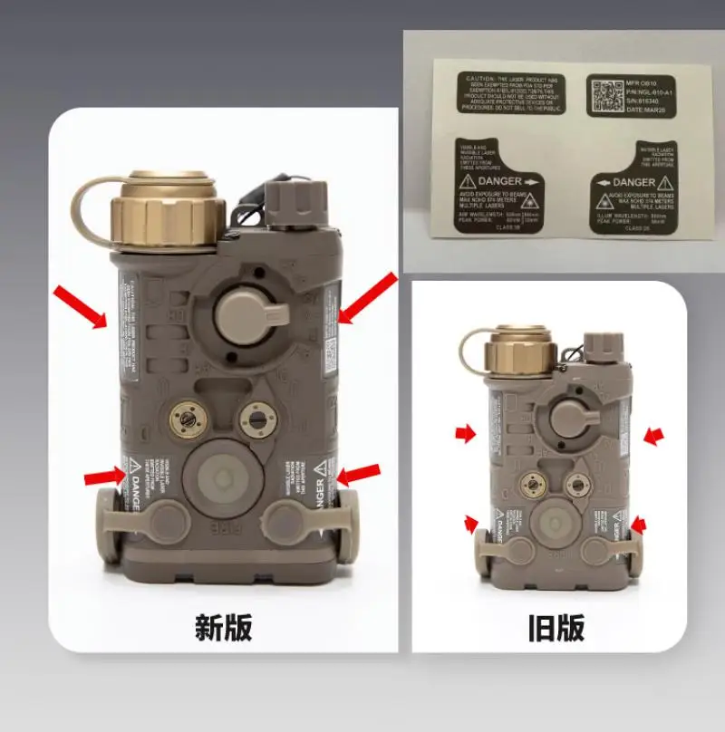 FMA-pegatinas decorativas tácticas para laboratorio, decorativa para PEQ-NGAL pegatina, versión Mini