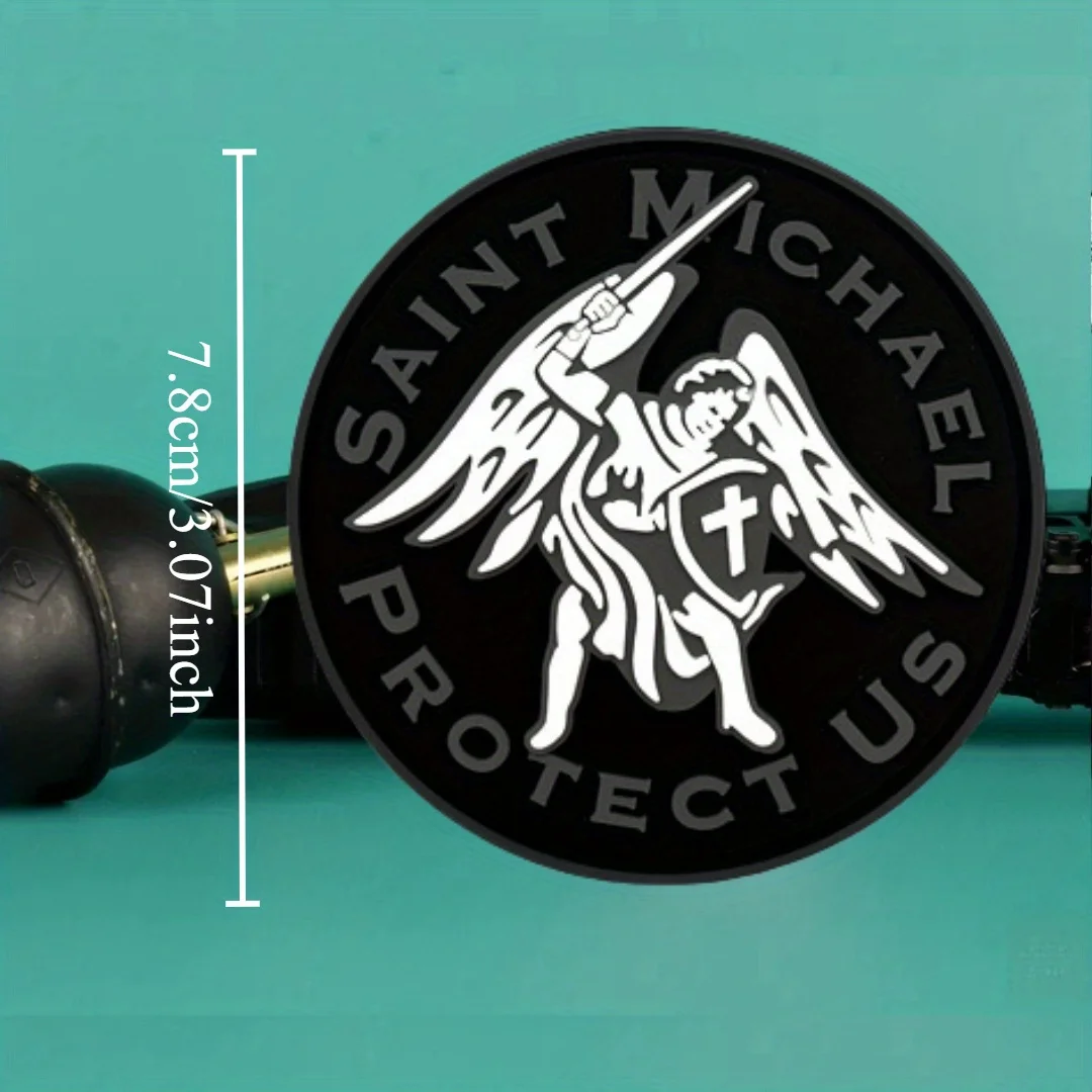 SAINT MICHAEL PROTECT US Morale parche táctico militar gancho y bucle brazalete PVC pegatina del ejército para mochila ropa - imagen 3