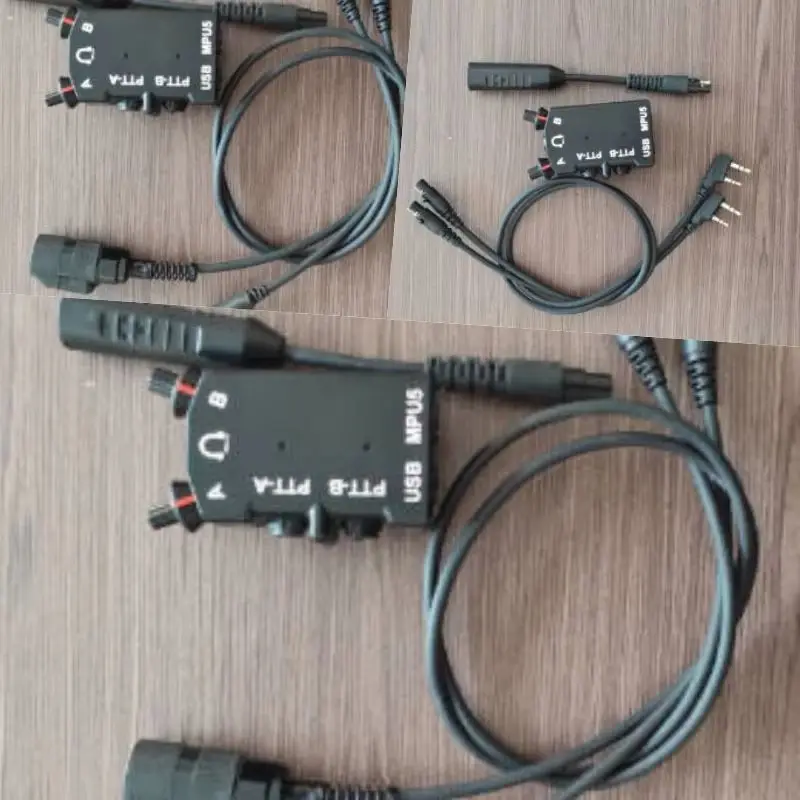 Botón PTT DUAL conector tipo K para auriculares de radio