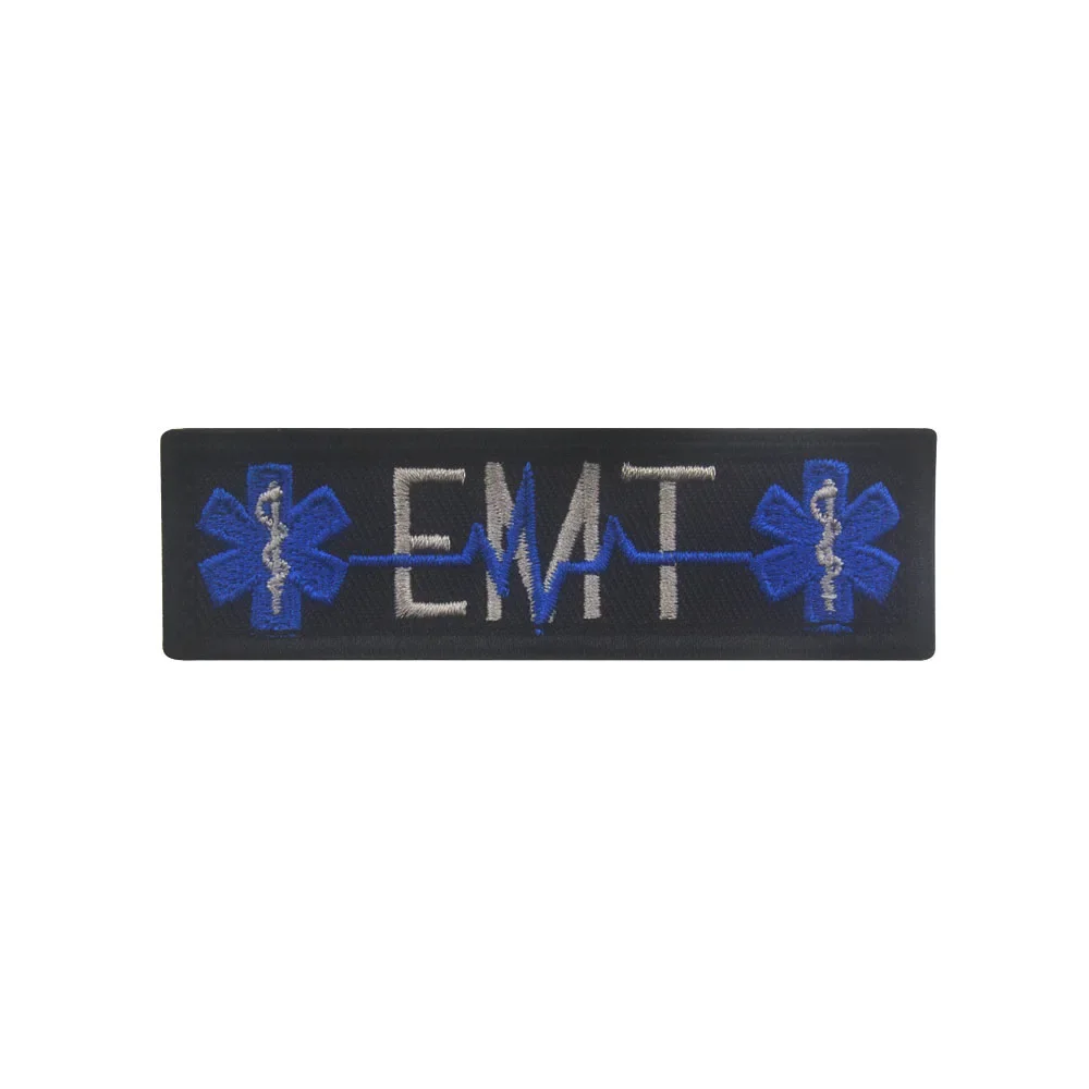 Parches militares bordados con bandera de EE. UU., EMT, estrella de la vida, rayas, emblema de ayuda médica paramédica de primeros auxilios, insignia táctica - imagen 4