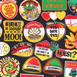 Parche bordado con emblema Oeteldonk de Carnaval de Países Bajos, parches para planchar DIY para ropa, insignias para coser decoración de celebración DIY