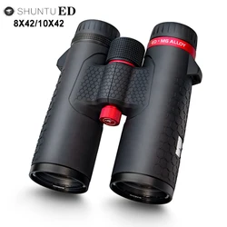 Shuntu ED Glass 8x42/10x42 Binoculares Profesionales SMC IPX7 Impermeable con Telescopio de Visión con poca luz transparente para observación de aves