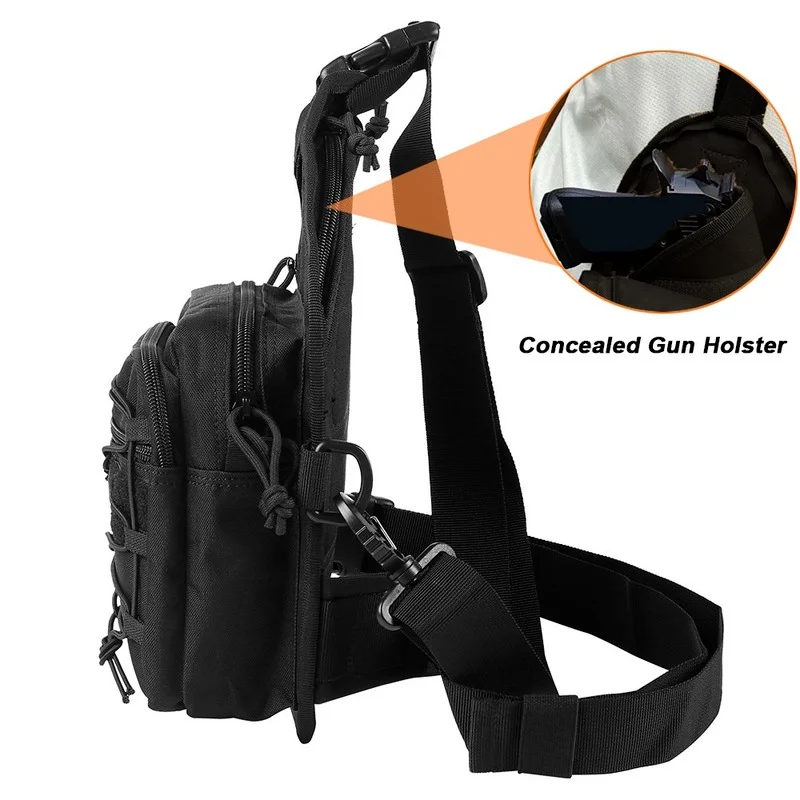 Bolsa de pecho táctica para hombre, funda militar para pistola de hombro, bolsa de almacenamiento para pistola, paquete de cintura antirrobo oculto - imagen 4
