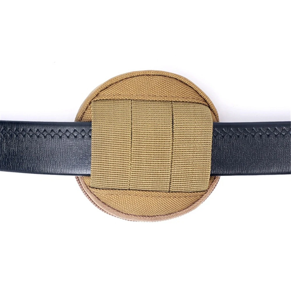 Monedero informal para hombre 1000D, Mini monedero portátil para dinero, soporte para llaves, riñonera, estuche pequeño redondo con cremallera - imagen 5