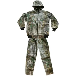 Traje de camuflaje masculino chaqueta capucha con pantalones