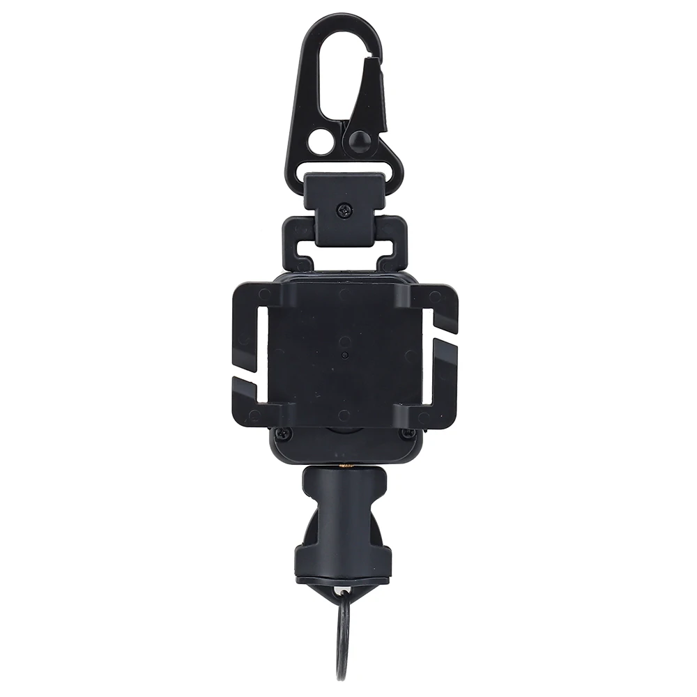 Mosquetón colgante telescópico, llavero antirrobo retráctil giratorio estilo Molle con mecanismo retráctil de extracción colgante - imagen 5