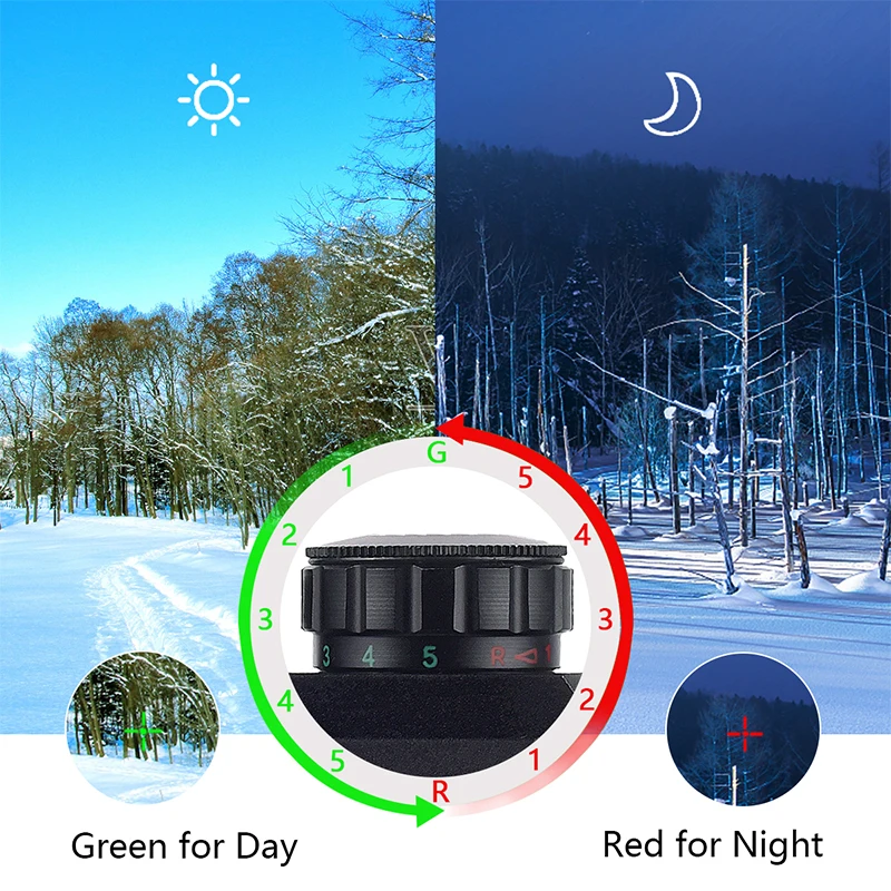 Mira de punto rojo 1X40 HD101, colección de caza, óptica, alcance holográfico reflejo, 4 retículas, colimador rojo/verde, lupa Airsoft - imagen 3