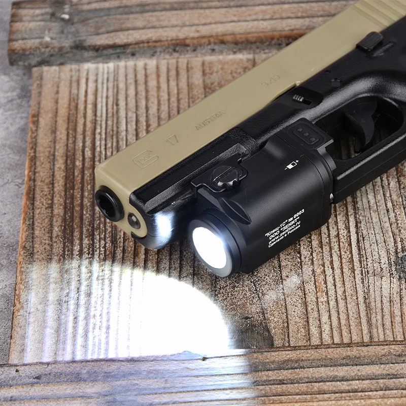 WADSN-linterna de pistola klesch, minilámpara de arma de alta potencia, 600 lúmenes, 20mm, Rail Glcok 17 19 - imagen 4