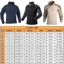 Camisa táctica militar manga larga camuflaje verde Airsoft para hombre