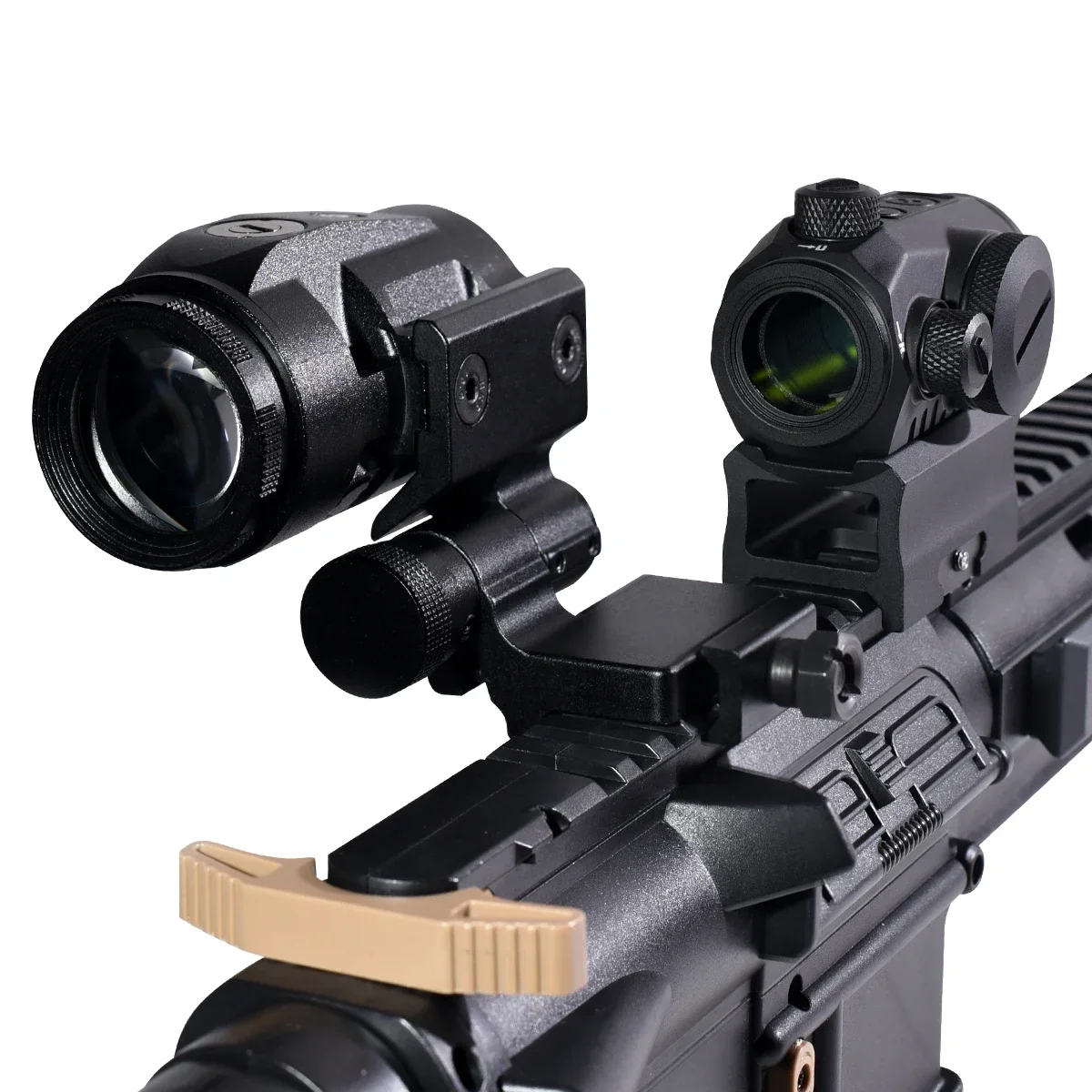 Lupa táctica R5 y J3 3X, mira de punto rojo, 2 MOA, mira telescópica réflex para caza, Combo de tiro holográfico, compatible con riel de 20mm - imagen 5