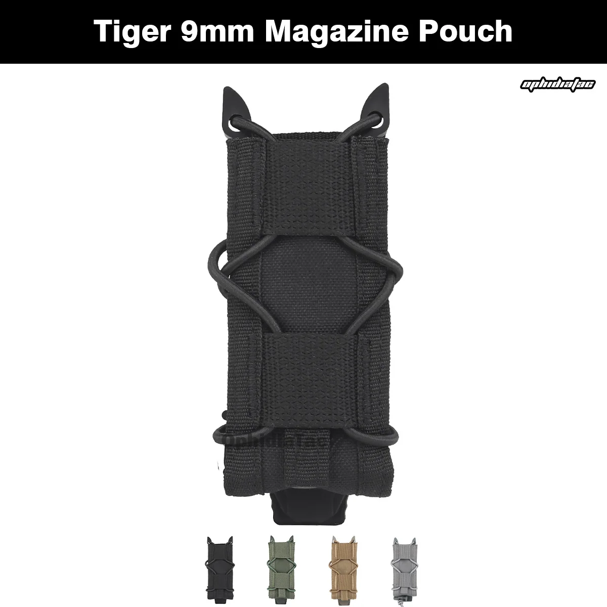 Bolsa Mag tipo tigre de 9MM, soporte Compatible con MOLLE, cinturón portador de placa, accesorios de tiro táctico de caza