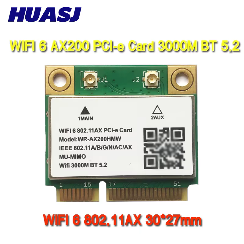 Huasj adaptador WiFi mini PCIe doble banda Bluetooth para PC