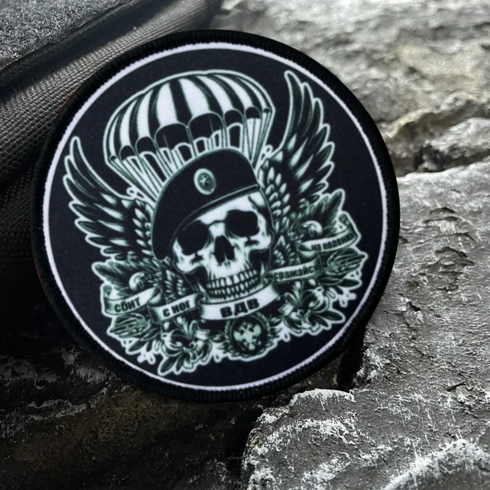 Parche estampado táctico de la Fuerza Aerotransportada, parches de gancho y bucle, insignia de moral militar, emblema, brazalete, ropa, pegatinas para mochila - imagen 4