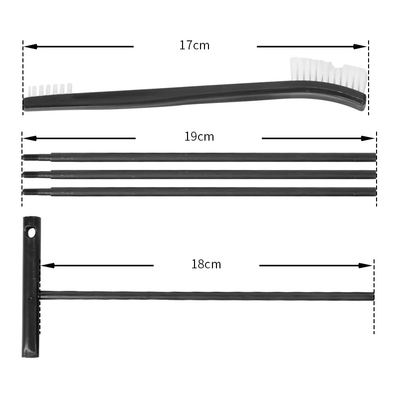 Kit de limpieza de pistola de Rifle. 30cal, Kit de Herramientas de limpieza de caza de 7,62mm, Kit de limpieza de Rifle de 10 piezas, para el 22LR, .223, .257, etc. - imagen 5